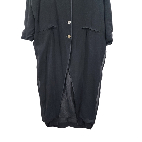 Bern Conrad Vintage Women's 100% Silk Three Buttoned Dress Black - M - Picture 6 of 8